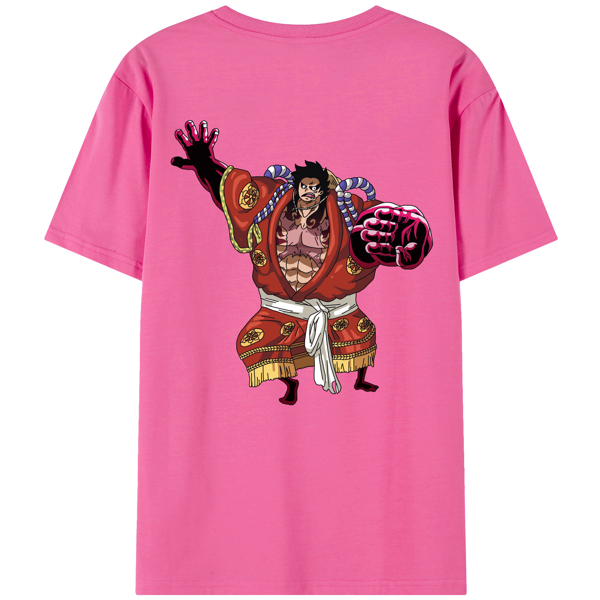 ワンピース モンキー・D・ルフィ ONE PIECE Monkey D. Luffy レディース半袖Tシャツ(バックプリント)